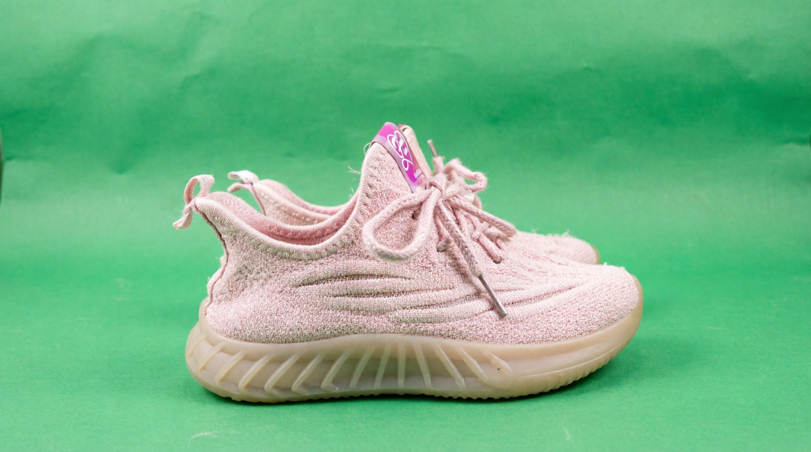 Pink Knit Athletic Sneakers