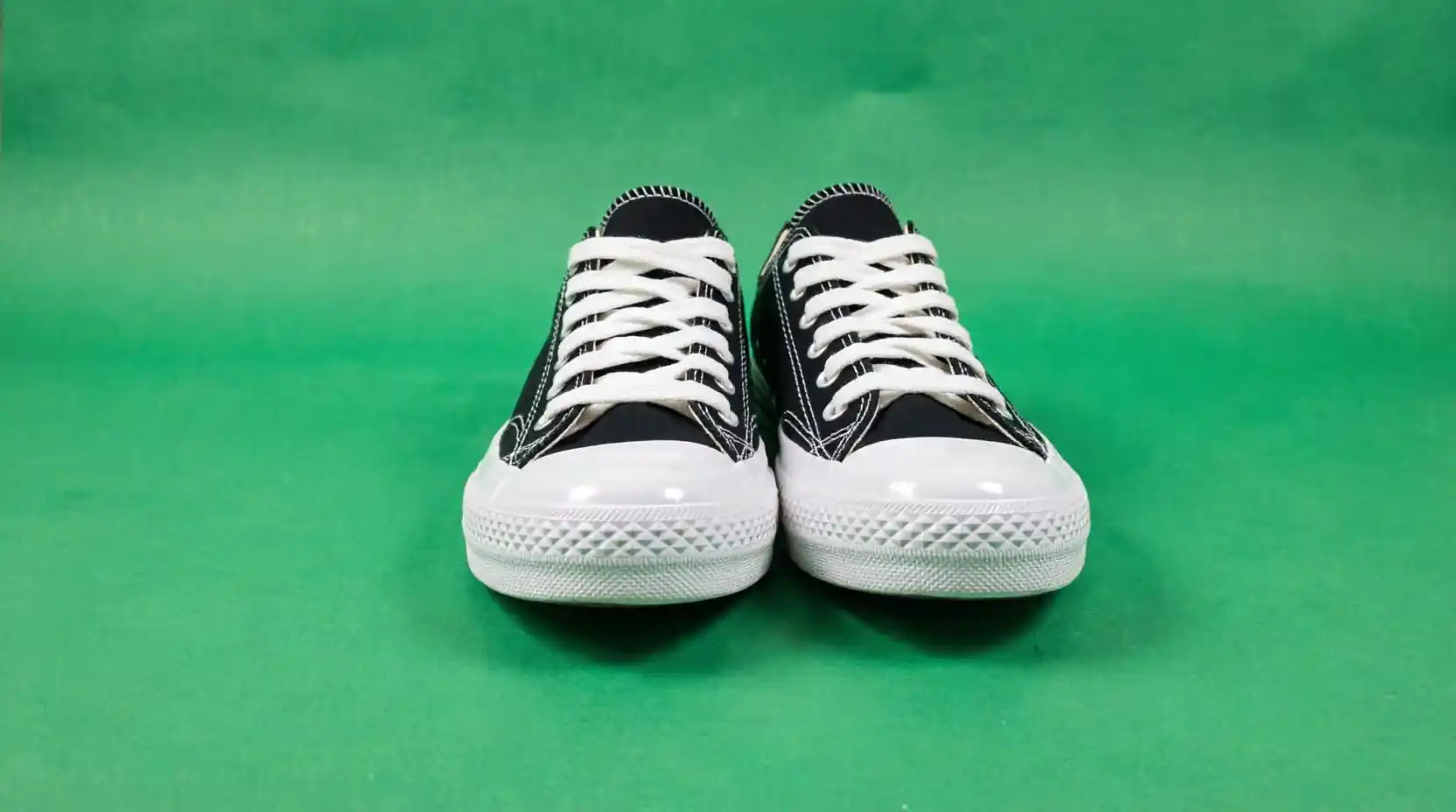 Black &amp; Cream Canvas Platform Sneakers